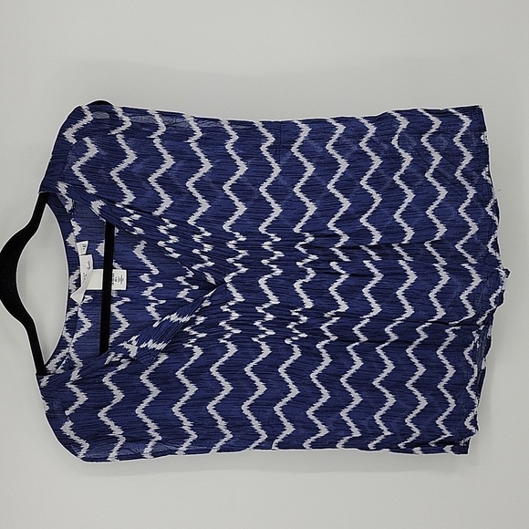 H&M Label of Graded Goods Chevron Print Tunic Beach Sheer Coverup Size 4 - Picture 3 of 11